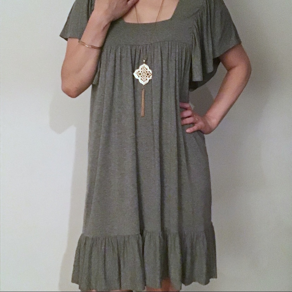 2 for $15🎈H&M loose fit mini dress in gray.